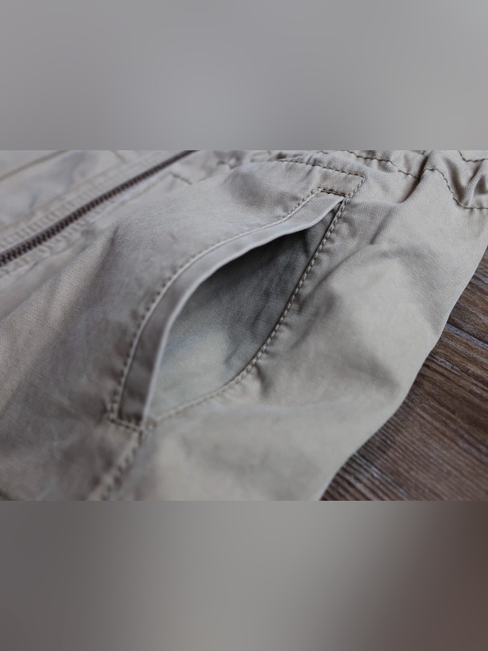 Madewell Fleet Utility Jacket Khaki Beige 100% Cotton Cargo Gorpcore Womens XS - Picture 9 of 16
